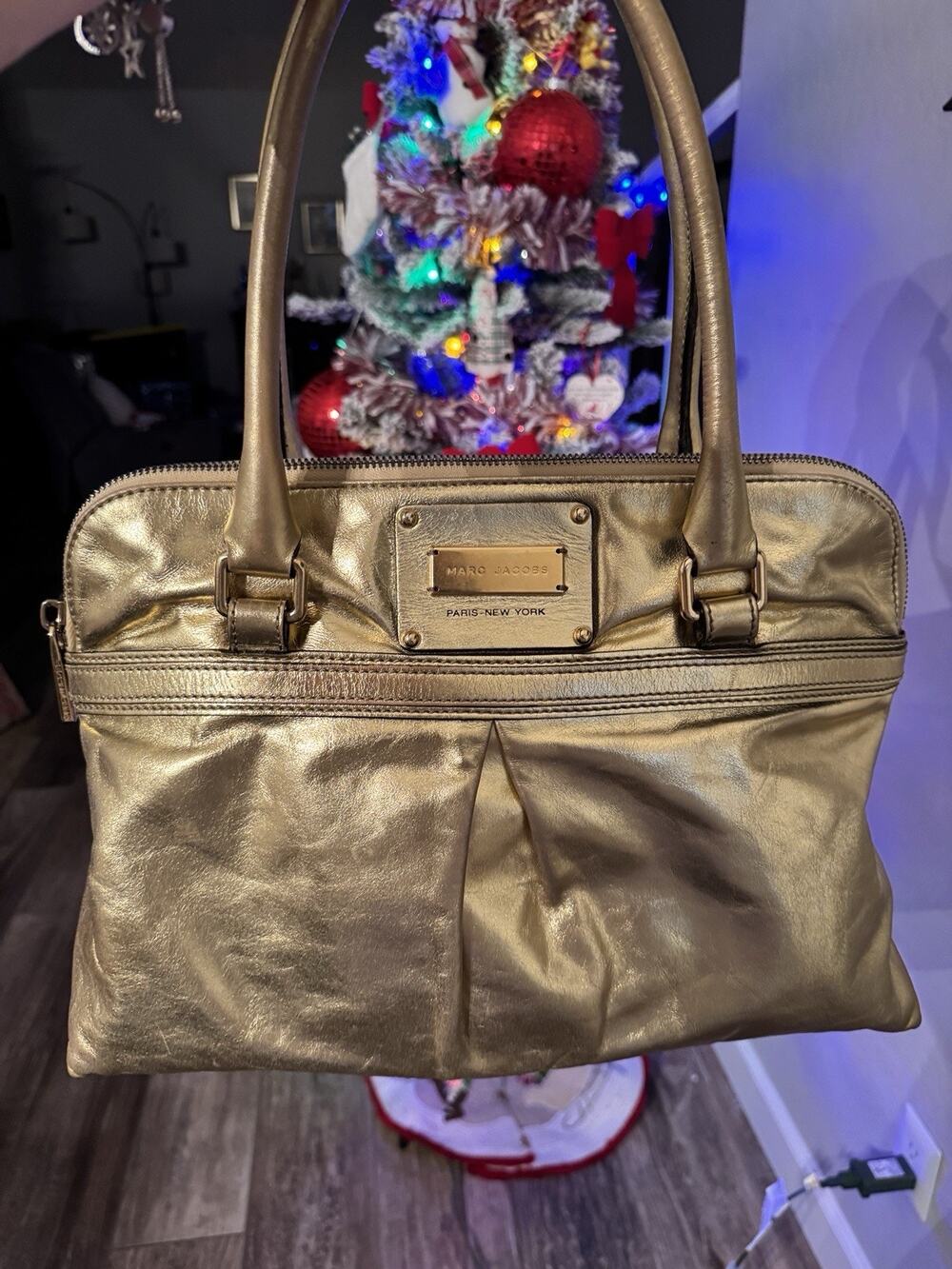 Marc Jacobs Jen Metallic Bronze Shoulder Bag